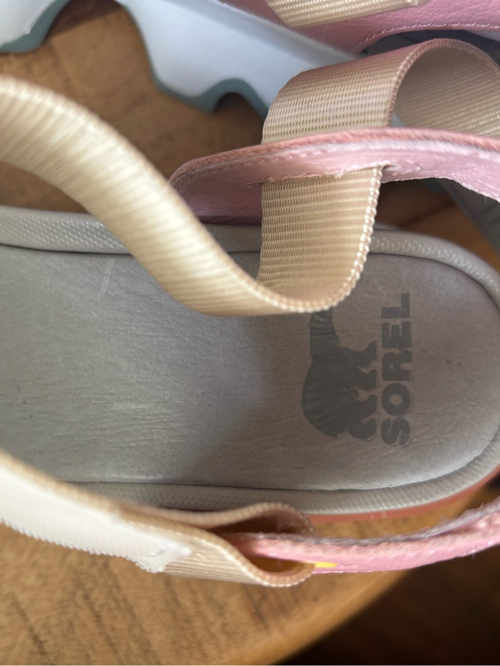 Sorel Women’s Chunky Sport Sandals Beige, Pink & Yellow kinetic 7 Anthropologie - Picture 6 of 7